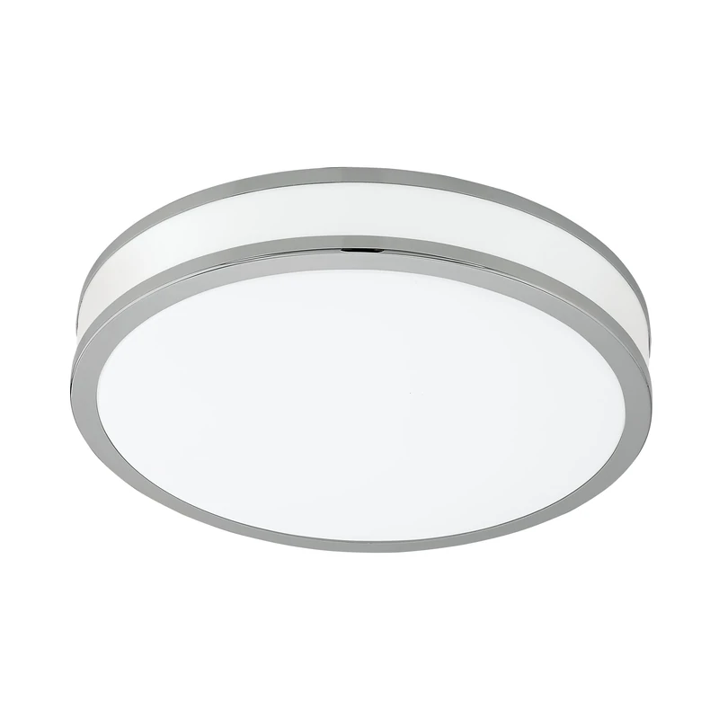 EGLO Palermo 2 LED Ceiling Light, 1 Bulb Ceiling Light, Material: Steel and Plastic, Colour: Chrome, White, Diameter: 28 cm