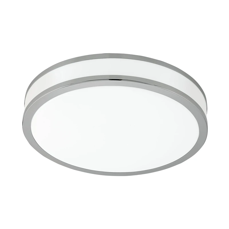 EGLO Palermo 2 LED Ceiling Light, 1-Bulb Ceiling Light, Material: Steel and Plastic, Colour: Chrome, White, Diameter: 41 cm