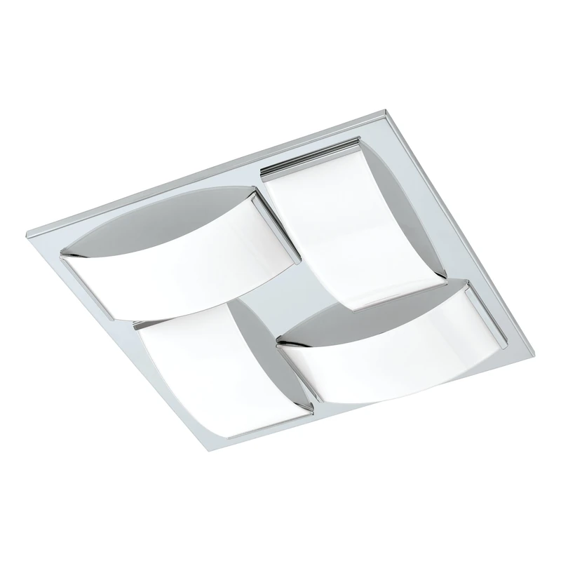 Eglo 94884, Wasao 1, LED Bathroom Wall or Ceiling Light, Stainless Steel, LED, 4W,Chrome & White