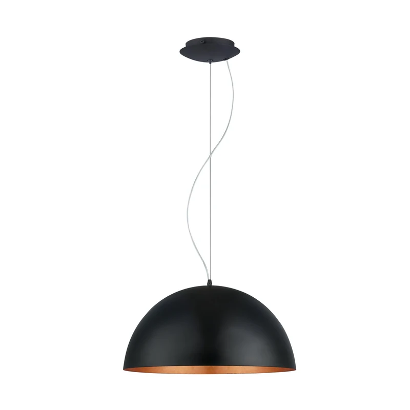 Eglo Gaetano 1 Indoor E27 Black, Copper – Ceiling Lighting (Bedroom, Corridor, Dining Room, Living Room, Indoor, Black, Copper, IP20, Surfaced, Steel)
