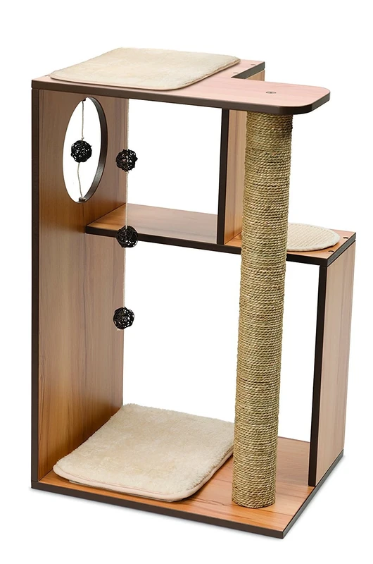 Vesper V-Box Cat Tree, Large in Walnut