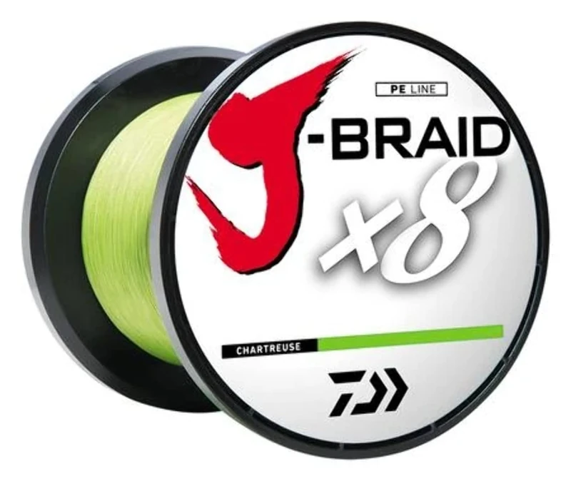 J-BRAIDX8, Bulk, Chartreuse, Mono Dia.= 20lb.