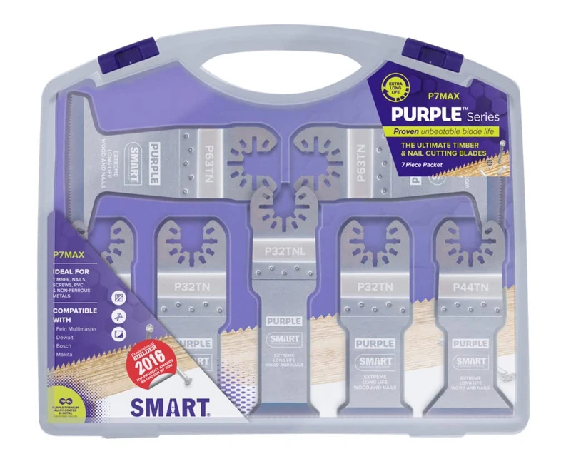 Smart P7MAX P7 mAX Purple Series 7 Piece Titanium Alloy Bi-Metal Blade Set
