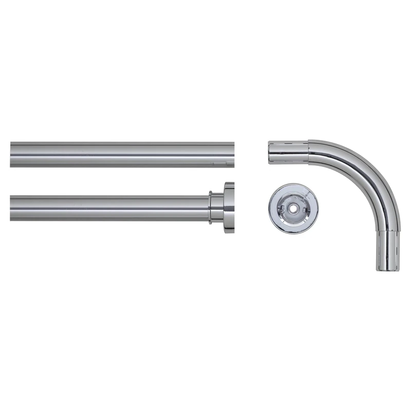 Sealskin Shower Curtain Rail, Stainless Steel, Chrome, 2.8 x 90 x 2.8 cm