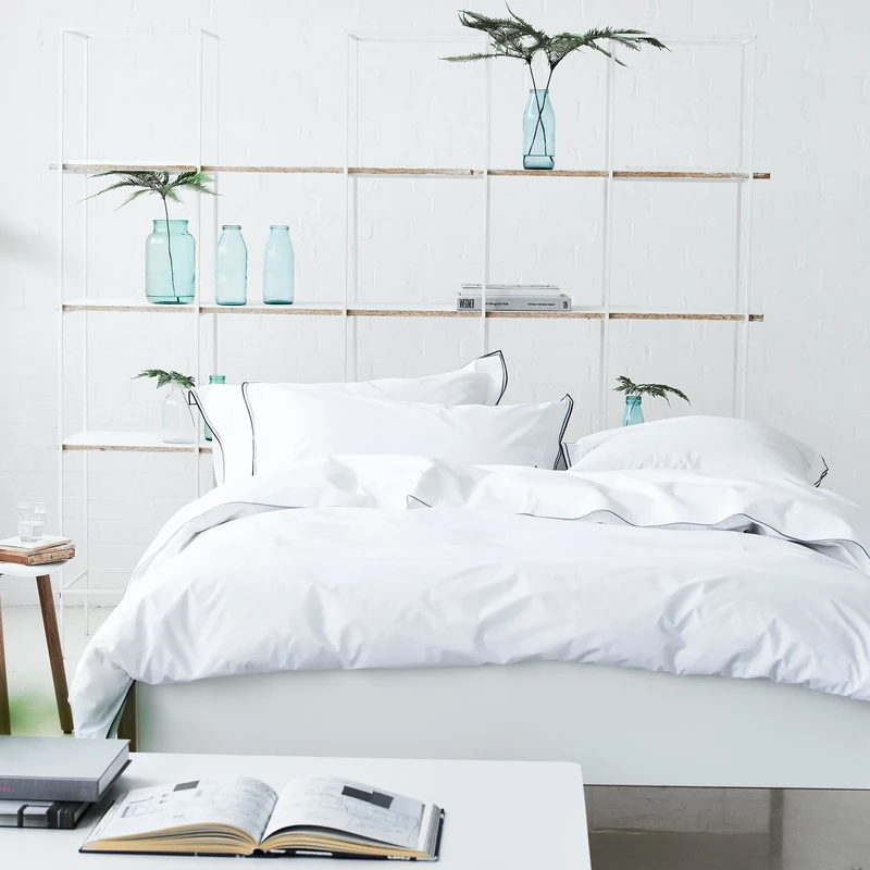 Designers Guild 3359104058958 Astor Duvet Cover 240 x 220 cm Cotton Graphite