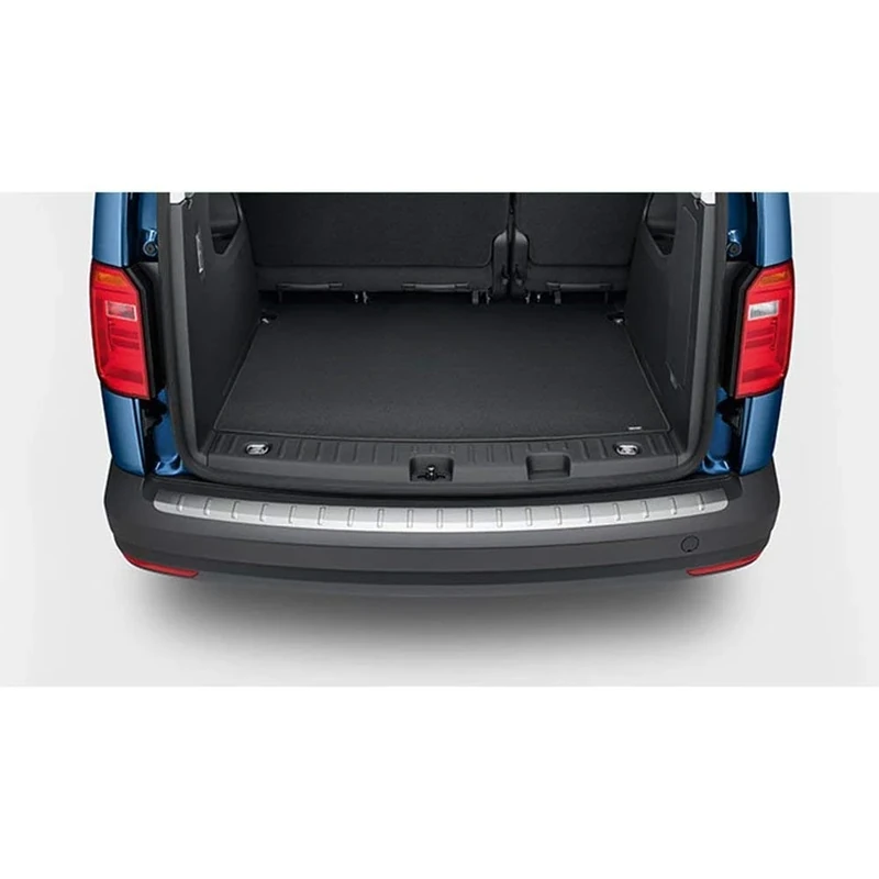 Volkswagen VW CADDY IV boot sill protector stainless steel look with original protective boot edge strip 2 K5061195