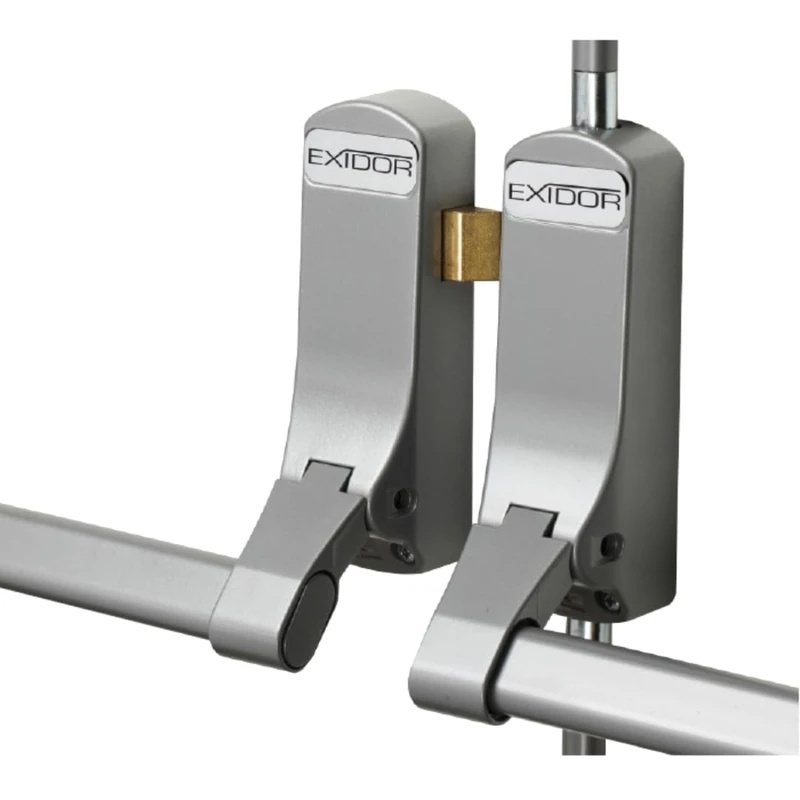 Exidor AEC8440 Panic Bolt for Rebated Double Door Sets, Silver