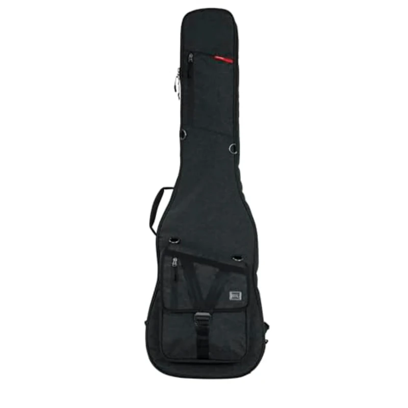 Gator Cases Transit Series Bass Guitar Gig Bag; Charcoal Black Exterior (GT-BASS-BLK)