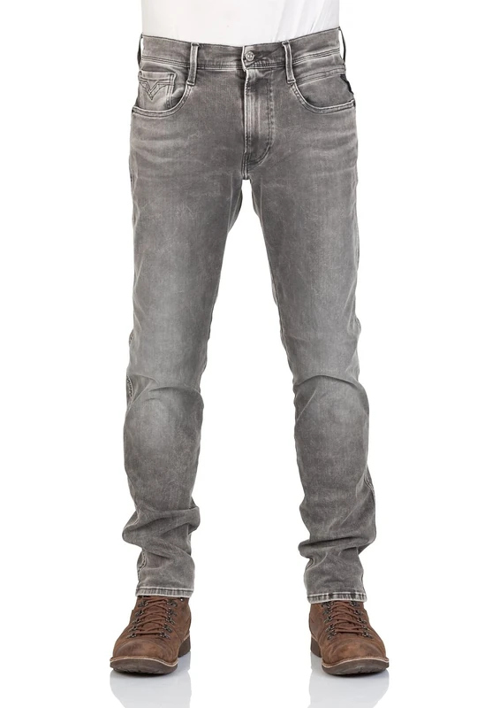 Replay Men’s Anbass Slim Jeans, Grey (Grey Denim 009), W34/L34
