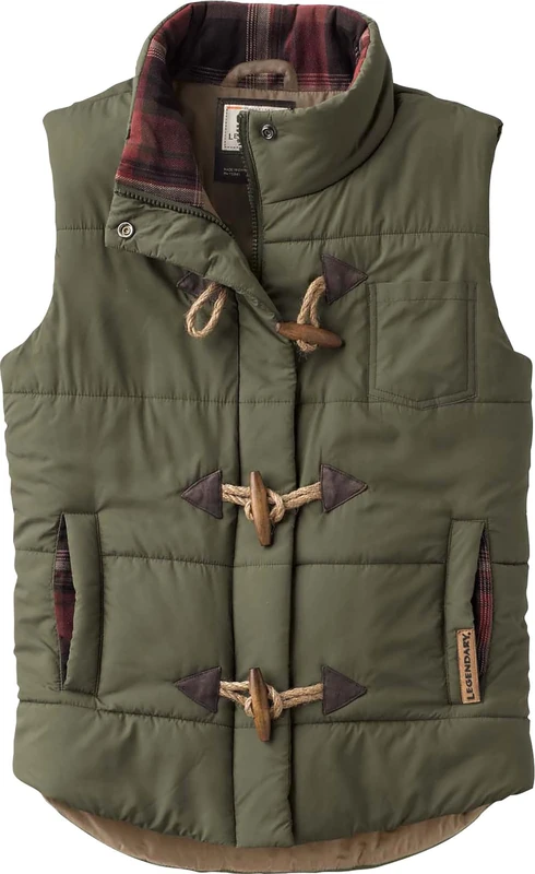 Legendary Whitetails Women's Quilted Toggle Puffer Vest, Army, M - Image 1