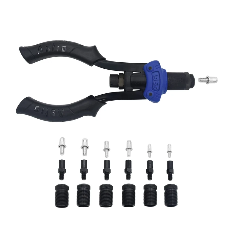 Astro Tools 1455 Hand Rivet Stud Setter Kit - Metric & SAE with Rivet Studs,Multicoloured