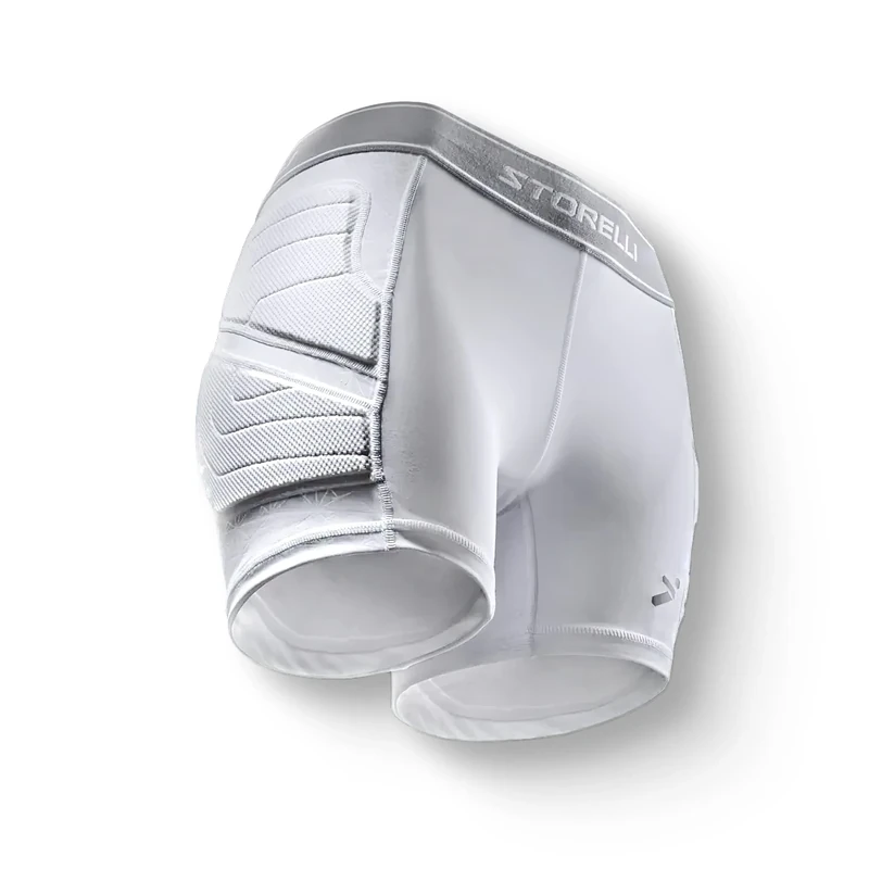 Storelli Women’s BodyShield Impact Sliders 2.0 | Padded Soccer Sliding Undershorts | Enhanced Lower Body Protection | White | Large