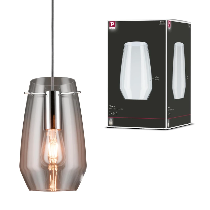 Paulmann 95351 URail Vento 2Easy Shade 170 mm, Clear, Rail System