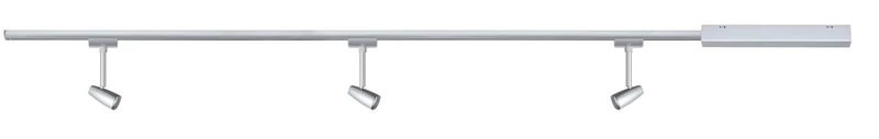 Paulmann 95459 Barelli URail Basic Set GU10 max. 3x10W dimmable 230V Chrome matt, Chrome Rail System – Choose Any lamp