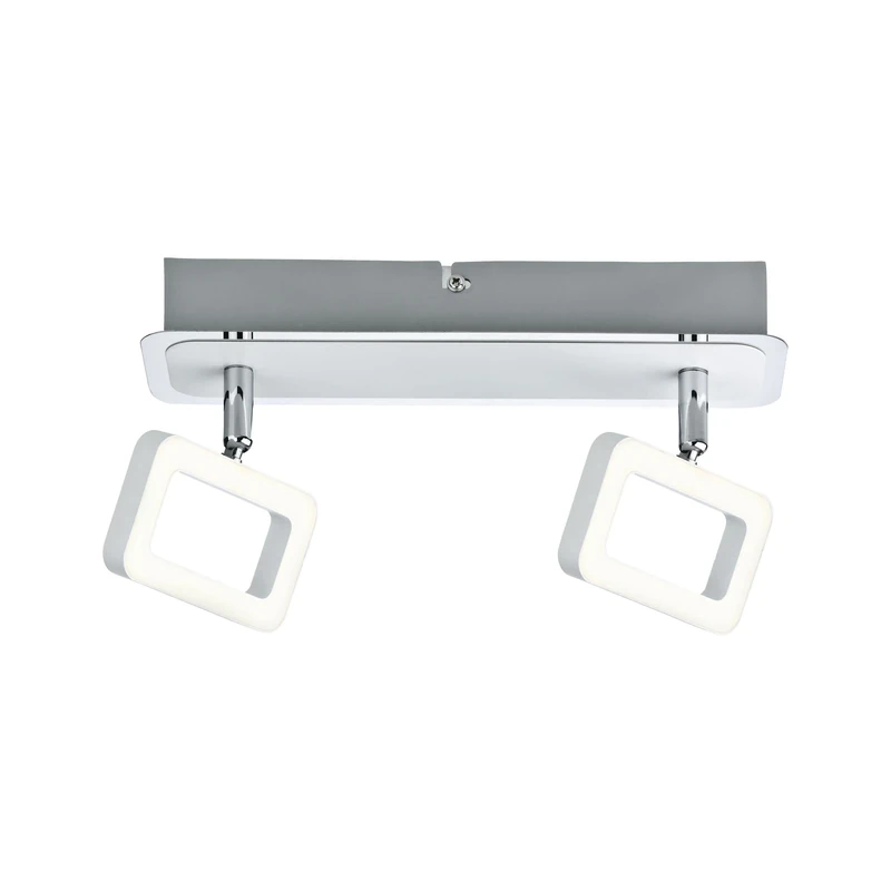 Paulmann 66639 Spotlight Frame 2x4.5W White matt/Chrome 230V Metal, 28 x 10 x 13,1 cm