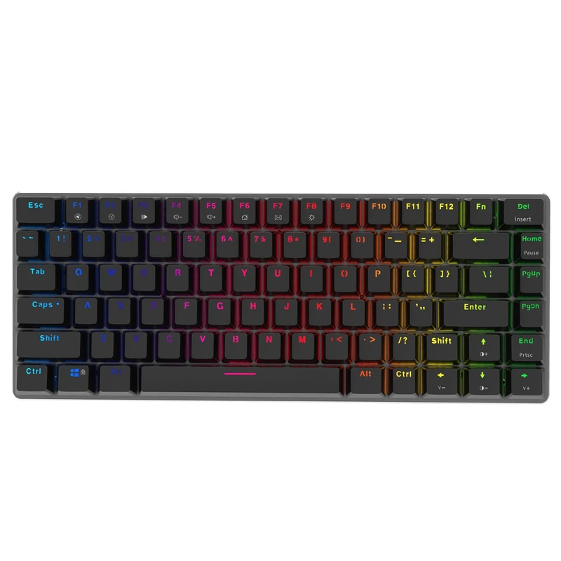 Ajazz AK33 Geek RGB Mechanical Keyboard, 82 Keys, Black Switch, LED Backlight