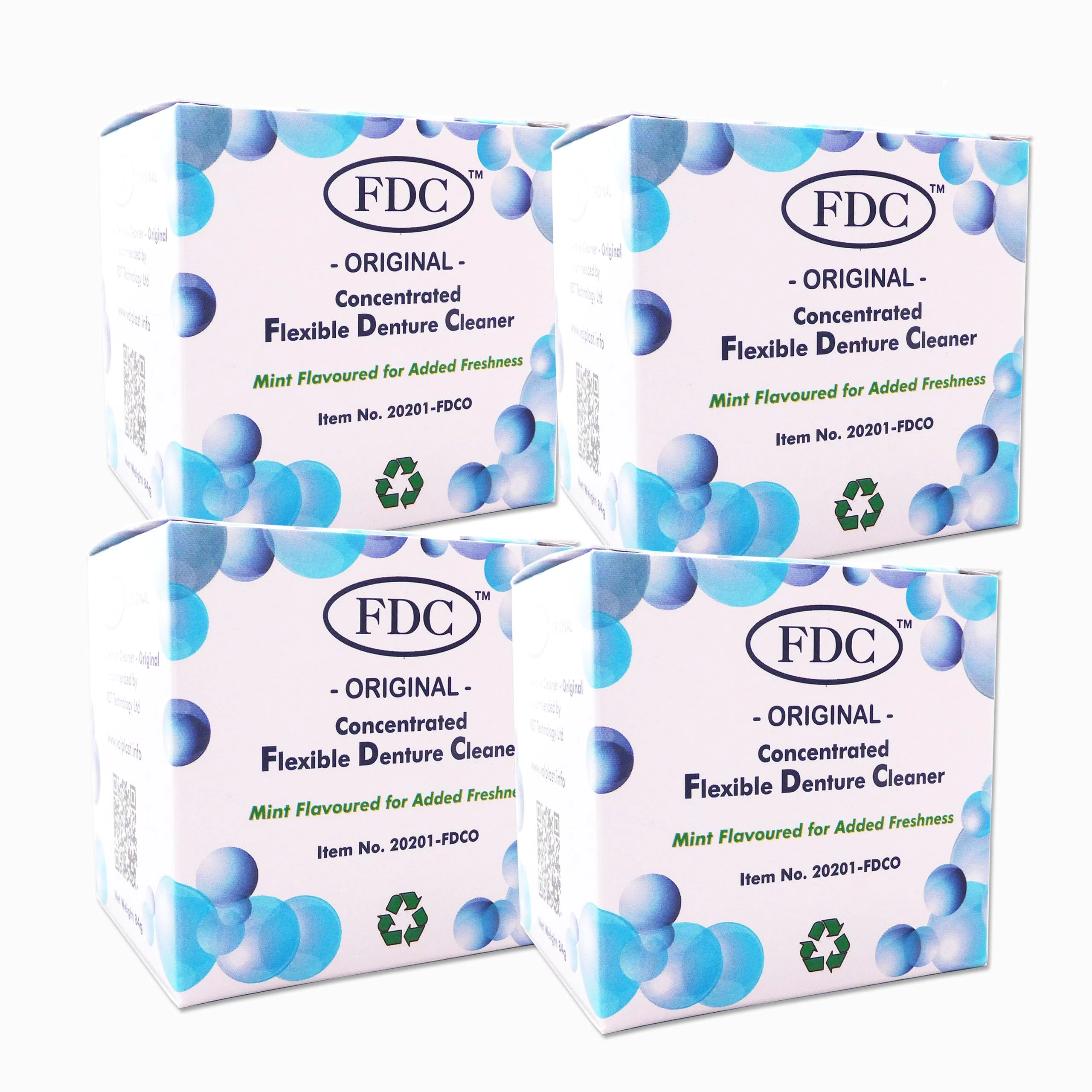 Flexible Denture Cleaner FDC ~ 3 Months Supply (4 Boxes (1 Year Supply))