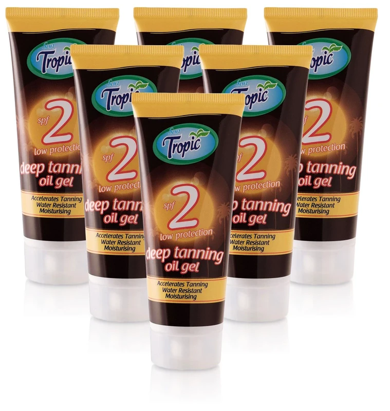 SUN TROPIC DEEP Tanning Oil SPF2 100ML x6