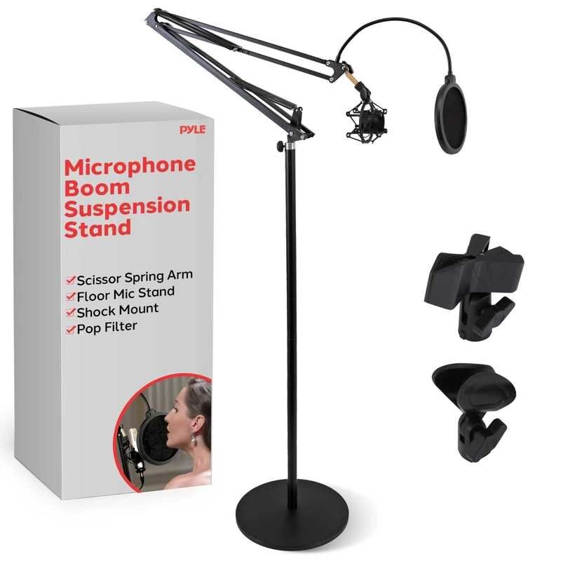 Pyle PMKSH28 Suspension Scissor Sound Dampening Product, Black
