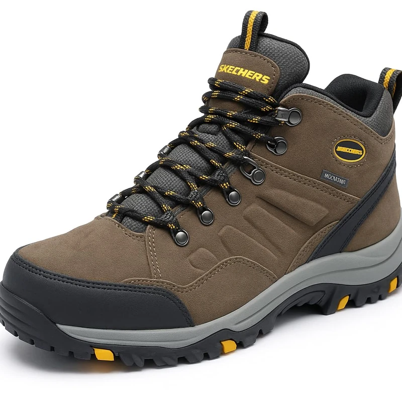 Skechers Men's Relment Pelmo Boots, Khaki Suede, 15 UK - Image 1