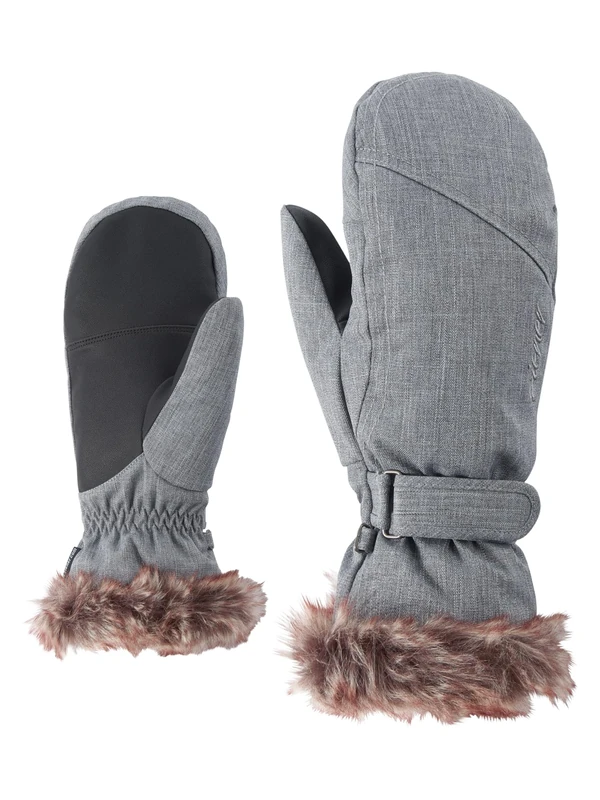 Ziener Men's Kem Gloves Ski Gloves, Men, KEM MITTEN lady glove, Grey (grey melange),6.5