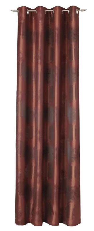 Deko Trends Vita Eyelet Curtain, Fabric, red/black, 245 x 146 x 0.1 cm