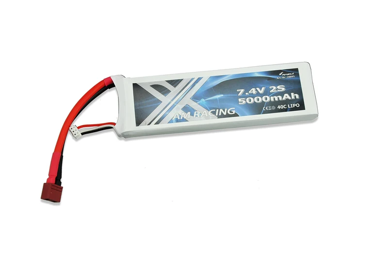 Amewi battery 7.4 V 5000 mAh 40 °C LiPo for Bullet V2, 28895 Vehicle