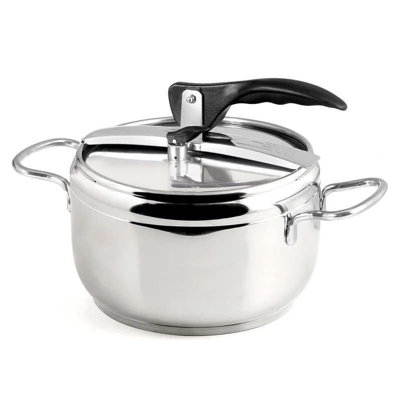 INOXPRAN - Pressure Cooker, Stainless Steel, Capacity 5 L, Triple Deep Suitable for All Hobs Including Induction, Quick and Energy Saving Cooker, Dishwasher Safe