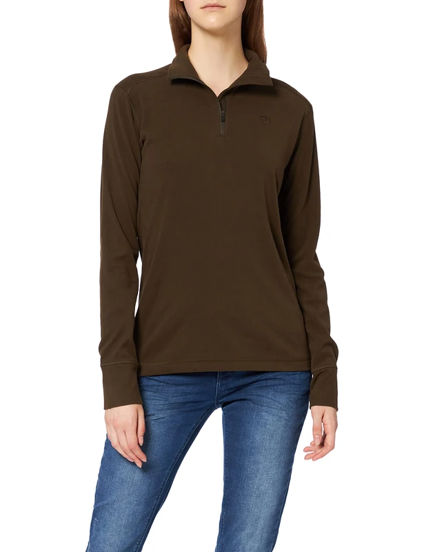 Fjallraven Women's Skare Half Zip Sweatshirt, Green, S UK