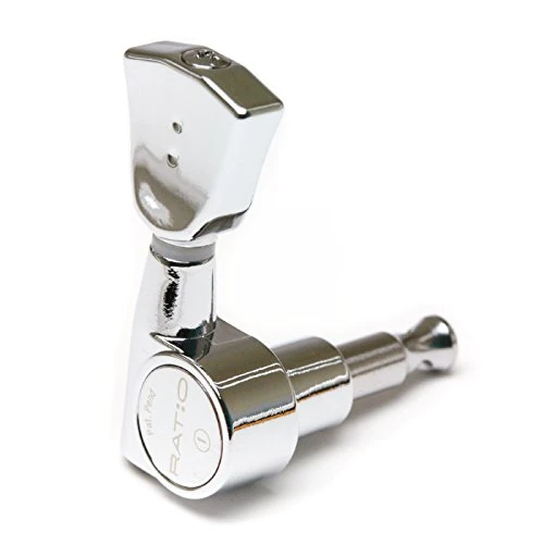 PRN-2341-C0 : Ratio Tuned Machine Heads - Electric 3+3 Vintage Chrome 2 Pin