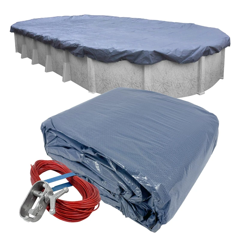Robelle 461221 Oval Above Ground Swimming Pools Value Line Winter Cover, 12' x 21'