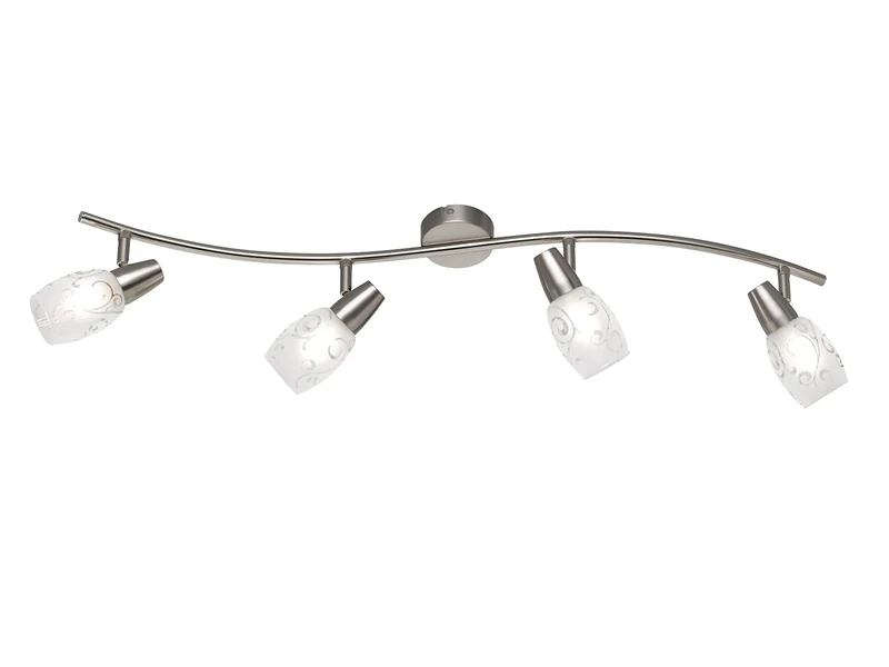 Reality Leuchten R80024007 Colmar Spotlight, Metal, Matt Nickel 8.0 x 79.0 x 19.0 cm