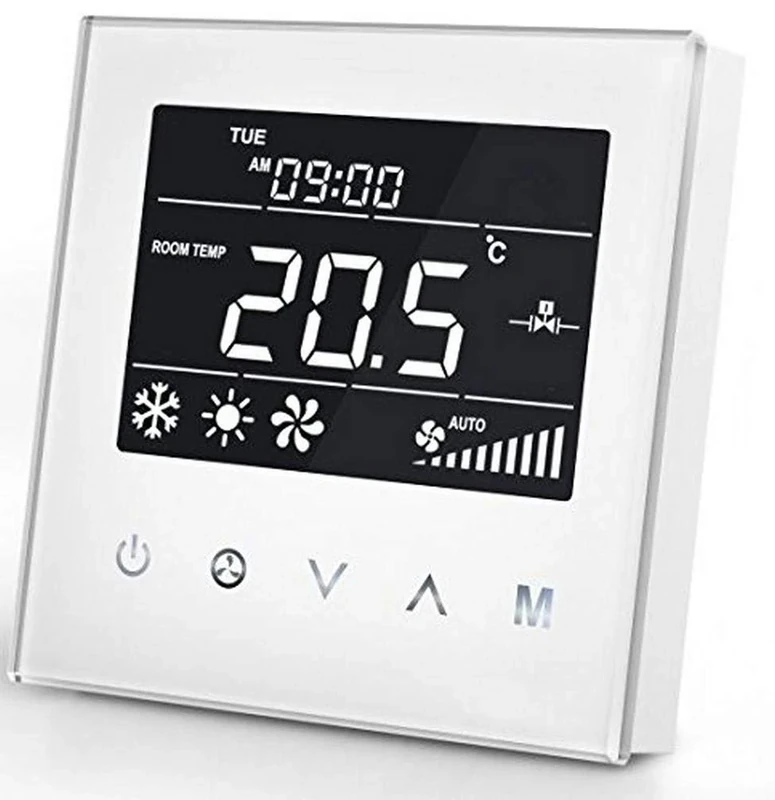 MCO Home White MH8-FC Fan Coil Thermostat 2 Pipe, 230 V