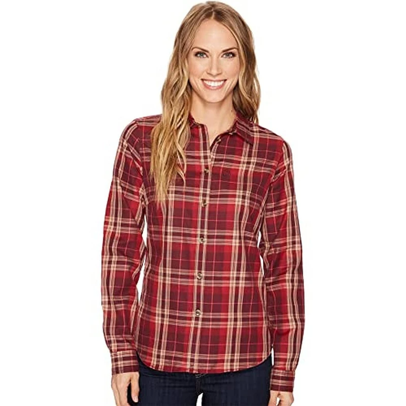 Fjällräven Övik shirt Flannel Shirt Ladies, Womens, Övik Flannel Shirt W, Dark Garnet, S