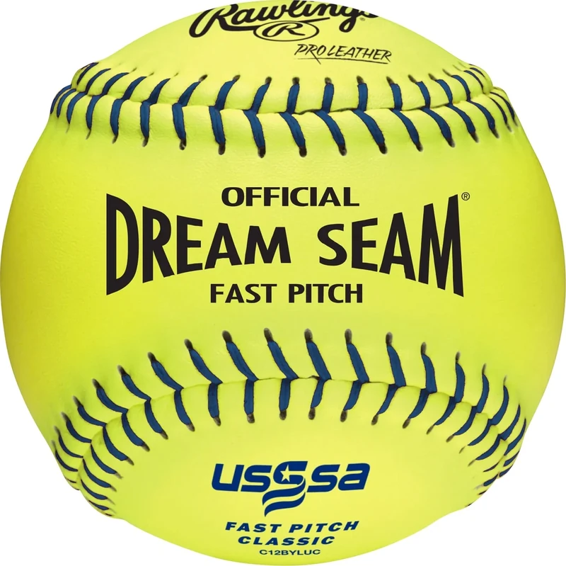 Rawlings Official USSSA Fastpitch Softball, 12 Count, C12BYLUC