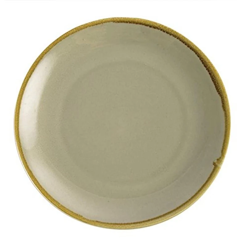 Olympia Kiln Moss Round Coupe Plate - 280mm 11" (Box 4)