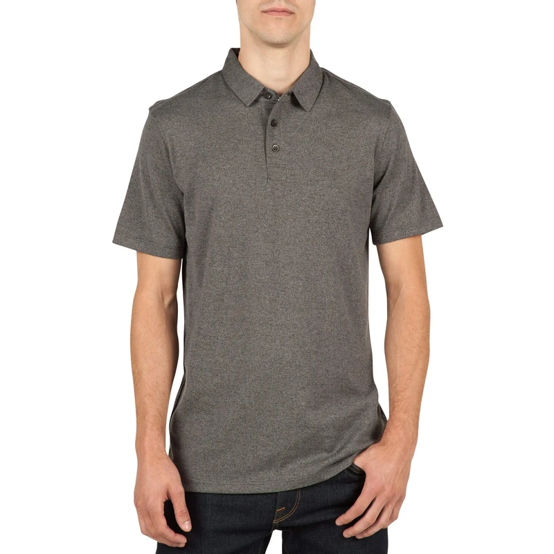 Volcom Men's Wowzer Modern Fit Polo Shirt, Stealth, XXL