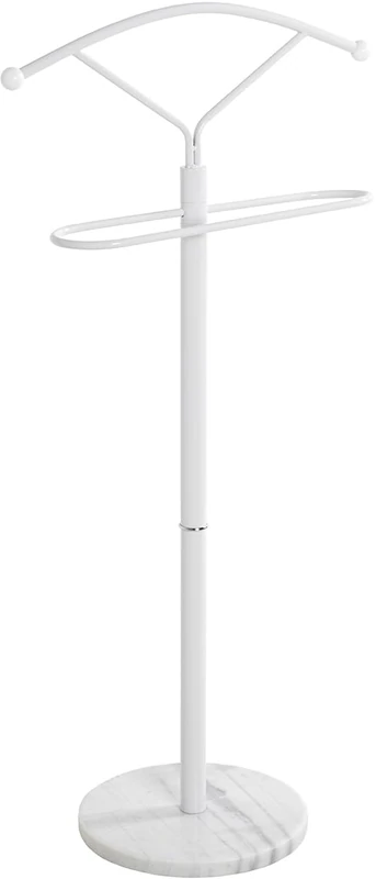 HAKU Men'S Valet White, Marble, Metal - Dim.: W 50 cm X H 105 cm X D 32 cm, Style: Modern