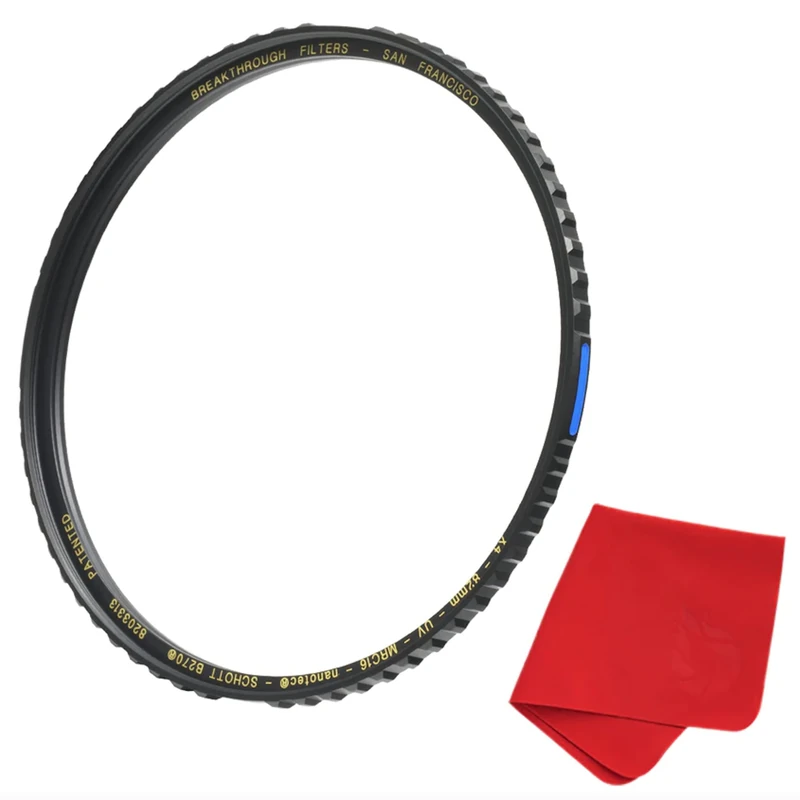 82mm X4 UV Filter For Camera Lenses - UV Protection Photography Filter with Lens Cloth - MRC16, SCHOTT B270, Nano Coatings, Ultra-Slim, Weather-Sealed by Breakthrough Photography