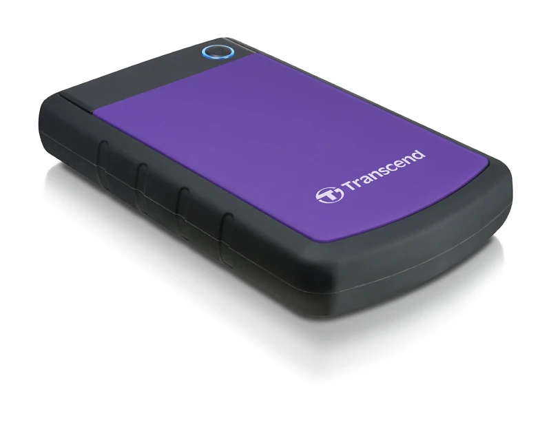 Transcend 4 TB Rugged Portable Hard Drive - Shock Resistant USB 3.1 Gen 1 StoreJet Purple - TS4TSJ25H3P