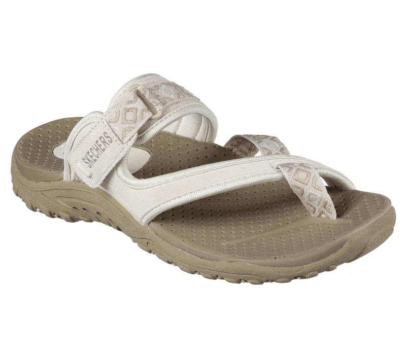 Skechers Women's Reggae Trailway Flip Flop, Natural/Cream, 8 UK (11 US)