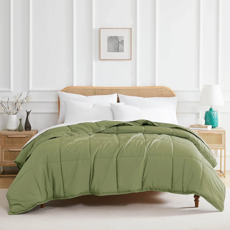 Southshore Fine Living, Inc. Vilano Springs Premium Quality Over-Sized All-Season Down-Alternative Comforter, Sage Green, Full/Queen