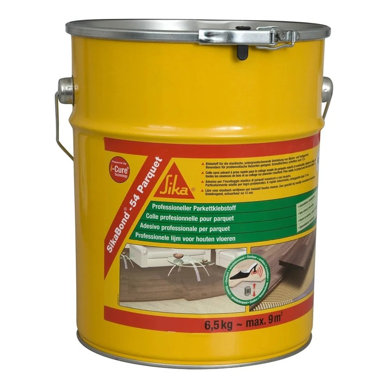 Sika – SikaBond 54 Professional – Parquet Wood Floor Adhesive – Fast Curing – Solvent Free – Interior Use Only – Beige – 6.5kg