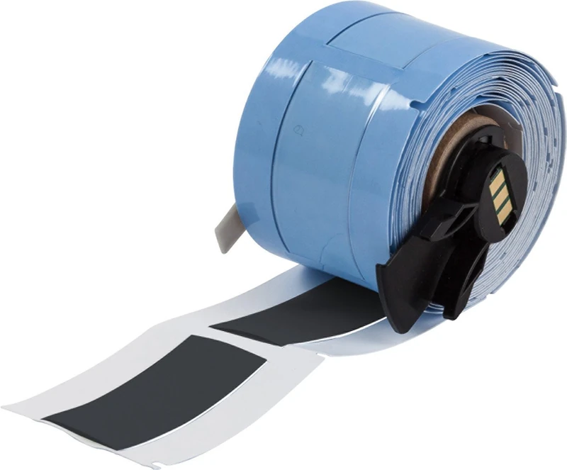 Brady PSPT-500-2-BK-R BMP61, BMP71 and TLS 2200Series PermaSleeve Heat-Shrink Polyolefin Tubing, Fits 81 AWG, 0.851" Width, Black (Pack of 70)