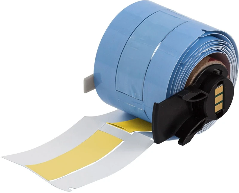 Brady PSPT-250-2-YL-R BMP61, BMP71 and TLS 2200Series PermaSleeve Heat-Shrink Polyolefin Tubing, Fits 168 AWG, 0.439" Width, Yellow (Pack of 70)
