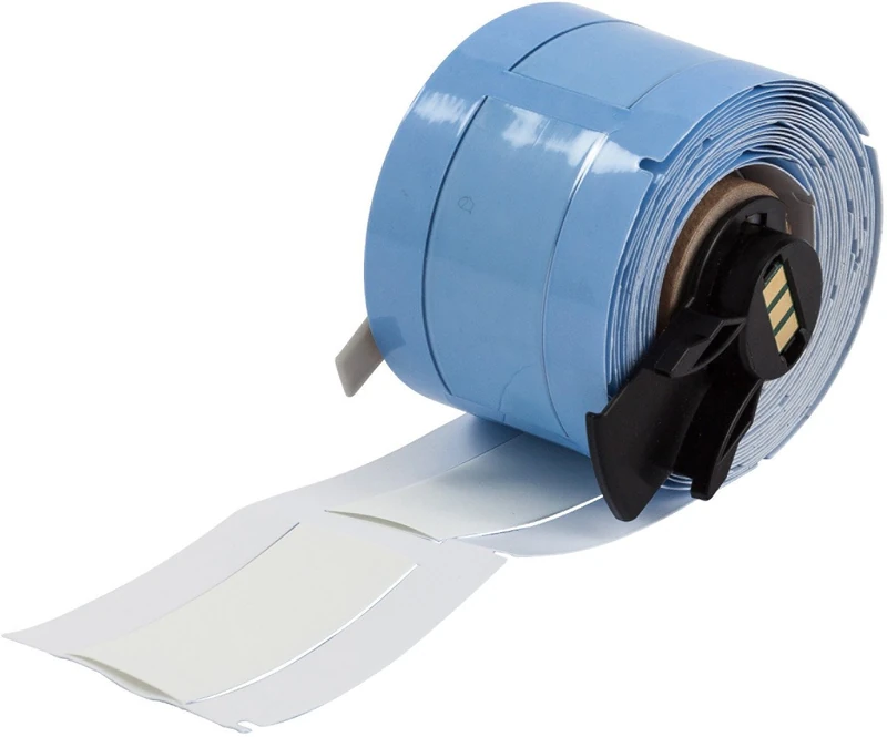 Brady PSPT-375-2-WT-R BMP61, BMP71 and TLS 2200Series PermaSleeve Heat-Shrink Polyolefin Tubing, Fits 124 AWG, 0.645" Width, White (Pack of 70)