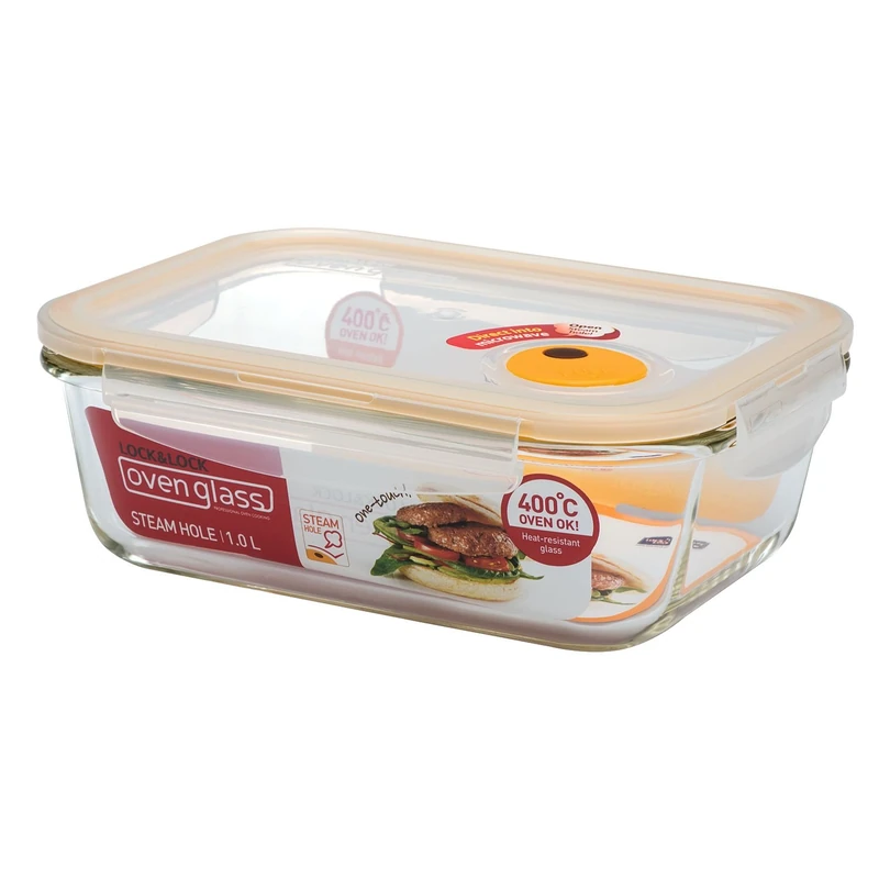 Lock & Lock microwave and oven glass, clear, Glass, transparent, 20,0 x 15,2 x 7,4 cm