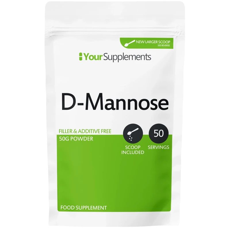 Your Supplements - D Mannose Pure Powder 50g | Natural & Non GMO | Vegetarian & Vegan Friendly | Scoop Included