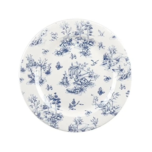 Churchill Super Vitrified GF310 Porcelain Vintage Plate, Prague Toile Print, 305 mm Diameter (Pack of 6)