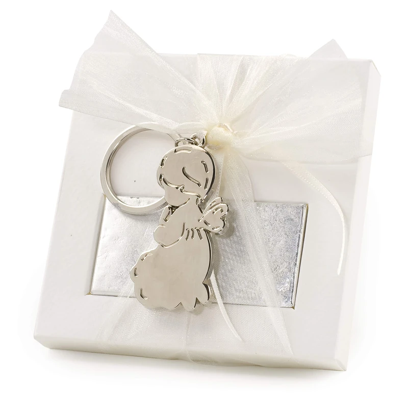 Mopec MB0567 – Metal Keyring With Form Of Kneeling Angel in Gift Box and Chocolates, Pack of 22 pieces - Image 1